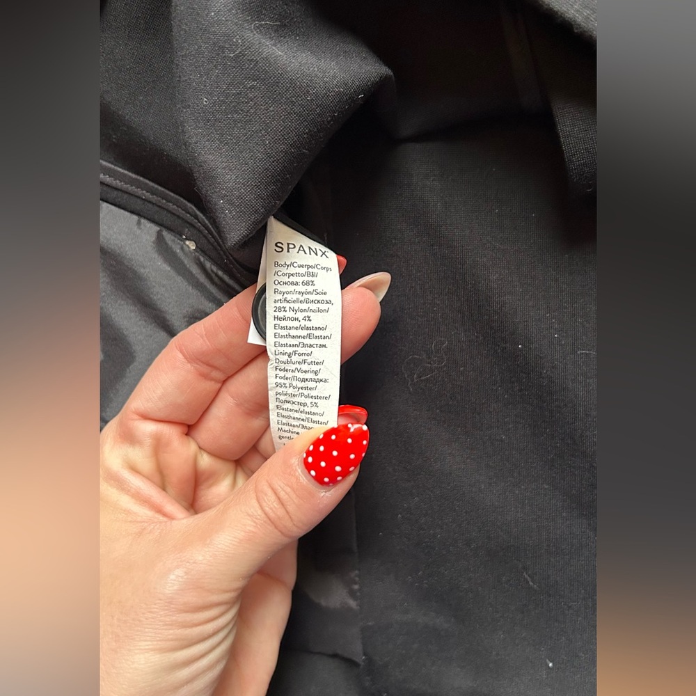 Spanx Collarless Blazer Jacket Black, Oversized, … - image 5